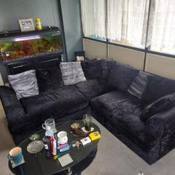 selling for a friend black corner suite and matching sofa in good condition no rips ect  only selling as needs the room open to reasonable offers £100ono takes it it's collection only from Brierley hill no delivery no holding