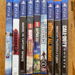 Sold together

All in good working order

9 games

PlayStation 4

Collection only!!!