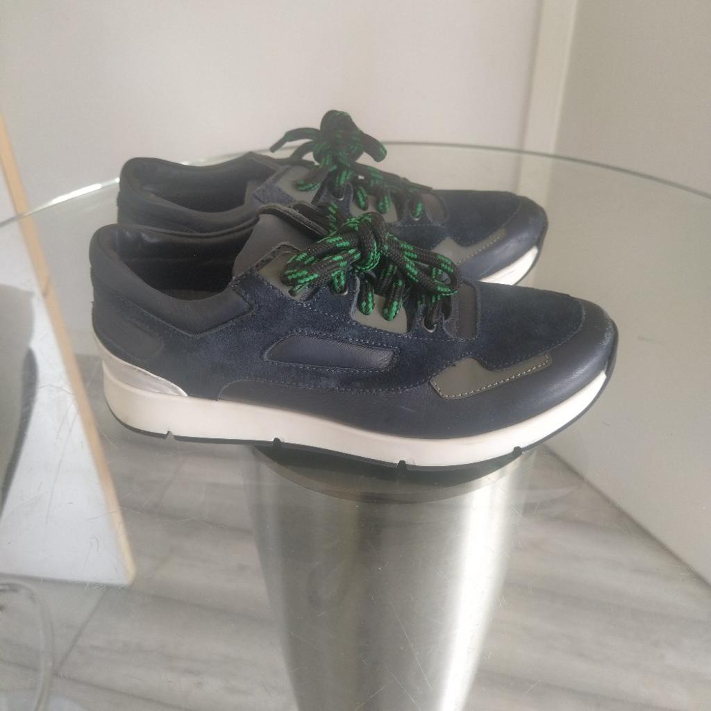 100% genuine,Kids Lanvins, leather and suede,good condition apart from scuffs on front as in pic's, paid 275, selling for 30 because of the scuffs, other than that they are a solid trainer,they can easily be touched up.