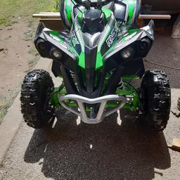 renagade quad comes with 2 ignition keys 2 speed control keys it's a 48v 1000w has lights ,horn, 3 speed, front and back disc brakes,top speed of about 20mph in excellent condition, cost £799 new looking for £450 ono NO STUPID OFFERS PLS