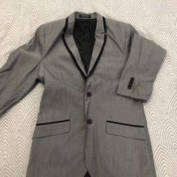 Age 14 , BHS suit, expanding waist in trousers slim fit , from pet free and smoke free home, perfect for a wedding.