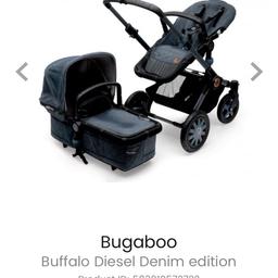 Bugaboo diesel pram in blue denim. Also have a buggy board to attach. Adapter for cybex car seat. I can put together a bundle with Tommy tippee bottle maker which hasn’t been used bnib 