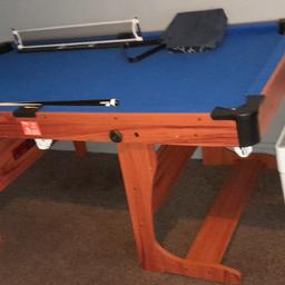 6ft pool and snooker table with table tennis like brand new 2 pool ques balls and 2 bat's and table tennis balls 120 ono