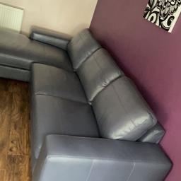 Grey three seater chaise style sofa super comfy in immaculate condition very spacious