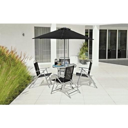 Buy & Sell West Midlands Coventry - Photos for 4 Seater Metal Patio Set -Black & Silver