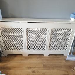 White radiator covers 
170cm long
90cm high
20cm deep

Sides have been cut to fit over skirting boards hence the price 
Can be painted 
£10 each or all 3 for £25
Collection from Perivale by Sunday 26th June