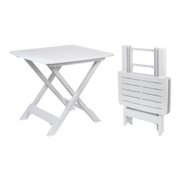 In a delightful black or white, it provides a surface suitable for all manner of tasks. Need a place to rest your laptop?. You've got it. In fact, it's such a sweet, neat table we bet it won't be put away too often.
The E folding dining table is a great looking piece that can be stored flat when not in use.

In a delightful black or white, it provides a surface suitable for all manner of tasks. Need a place to rest your laptop? is happy to oblige. Want an instant games table? You've got it. In fact, it's such a sweet, neat table we bet it won't be put away too often. Also ideal for outdoor events such as BBQs, kids' parties, camping and picnics.

Size H 72, W 79, D 70cm.
Made From Plastic.
Weight 1.9kg.
Fully Assembled - 2 People Recommended.
Maximum Load Weight 12kg.
