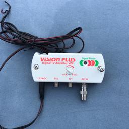 Digital tv amplifier. Vision Plus VP4 . Suitable for caravan, motorhome, campervan, camping etc. Signal finder and amplifier. No longer required. Selling Ariel separately, please see my other items