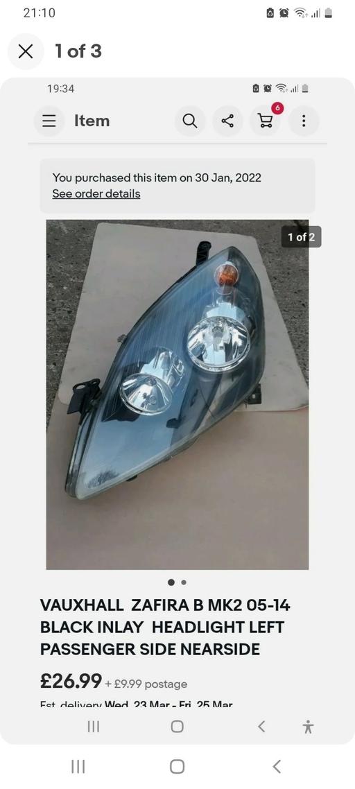 Vehicles South East London Plumstead - South East London - Photos for vauxhall zafria b mk2 passenger headlight