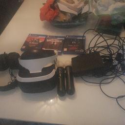 playstation ps4 vr set  razer headphones  move controlers vr head set  3 games all NEWEST VERSION ALL IN VERY GUD WORKIN COND OPEN FOR SENSERBLE OFFERS