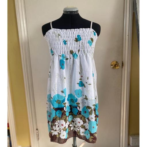 Buy & Sell South West London Colliers Wood - South West London - Photos for White blouse string top with blue flowers