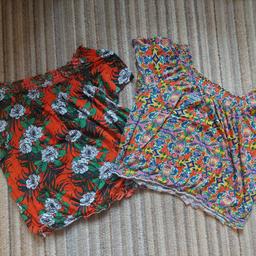 2 gypsy tops from matalan worn a couple of times but decided I don't like off the shoulder
have had some labels cut out as they tickled 
from smoke and pet free home 
Collection oakworth or keighley centre