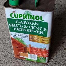 Light Acorn brown. Approx 2litres of a 5 litre tin left. Cuprinol. Ronseal. Preserver. Stain. Fench Paint. Shed Paint 