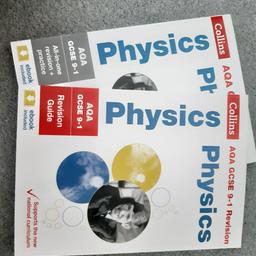 AQA GCSE 9-1 Physics all-in-one revision and practice + AQA GCSE 9-1 Physics Revison Guide. Excellent condition

. Cost £17 when we bought them.