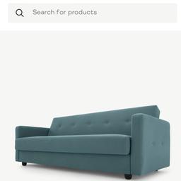 Used, in as new condition, bought in August 2021
Made.com Chou Click Clack Sofa Bed with Storage, Sherbet Blue Fabric