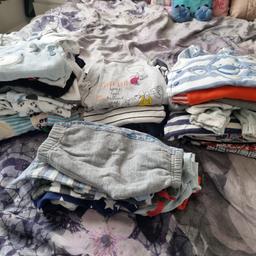 40 items of clothing (1st pic) trousers, babygros, vest, dungarees, tops
cardigans not been worn and jackets not been worn


deliever if local