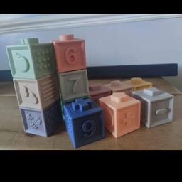 12 squeezey stackable building blocks
never played with just been stacked up on a shelf now my little one is too old for them. 
from smoke free home
collection Stourbridge
still £15 on amazon
no offers sorry.
