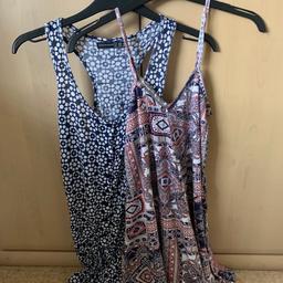 Boohoo print play suit and blue and white primark play suit. Hardly worn