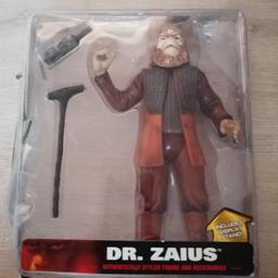 planet of the apes Dr. Zaius new toy figure Missing the back of the pack card part.