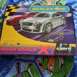 xmass sale as would make a great xmass present..scaletric car racing set in excellent condition cost £99.99, bought at a shop clearance so buy as seen. the price is negotiable especially if you buy more than 1 racing track. I may deliver, you can pick up or I can post. message 07494629168 for info