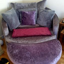 SCS Cuddle swivel chair and pouffe. Great clean condition. Need gone ASAP. Cushions not included. Collection Droitwich. 