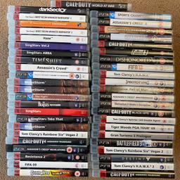 PS3 video game bundle, 47 various games, in like new excellent condition.