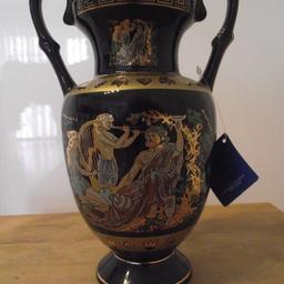 BRAND NEW
Ancient Greek style ceramic vase amphora.
Multicoloured but mainly black colour.

Approx Size:
22 cm high
14 cm maximum width (the side with the handles)
10-11 cm minimum width (the side without the handles)

Item code 01

The price includes shipping to the UK as Royal Mail tracked 48.

I have many other statues available (see last pic). Please ask for prices.

Paypal payment and shipping only to the registered address showing in paypal.