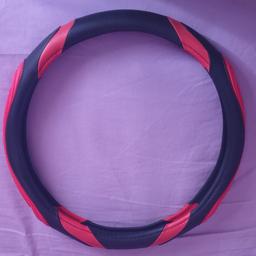 Black and red steering wheel cover for your car