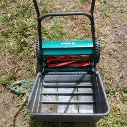 Bosch push lawn mower good condition hardly used

Cash on collection