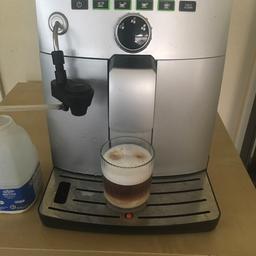 Make great fresh coffee and cappuccino at a push of a button. Crack on top corner where are put coffee beans not too noticeable with the lid on. 

Everything is working great. In Good condition come with manual.

Cash on collection only from Catford