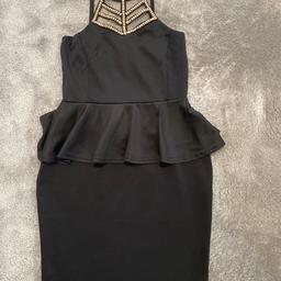Black dress size UK 12 from quizz never been worn