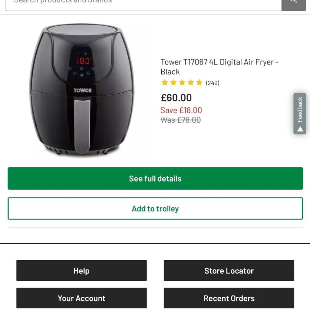 Tower T17067 air fryer in MK3 Bletchley für £ 25,00 zum Verkauf Shpock AT