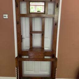 Lovely wooden hall stand with mirror and umbrella stand
Good condition
