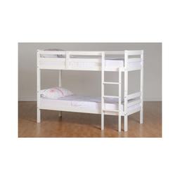 The Panama range is made from solid pine in a White finish. This is an attractive budget bunk bed which can be used as two single beds.

delivery available 
self assembly required 

mattress available from £50 each 

07708918084
