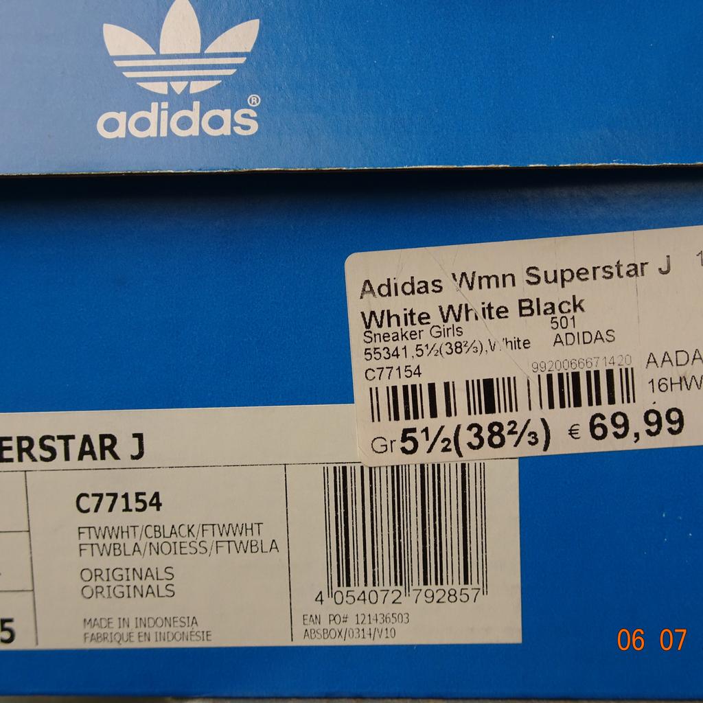 Sneaker Adidas Superstar Gr.38.5-oder 38 2/3 DREIMAL GETRAGEN KEINE RÜCKNAHME