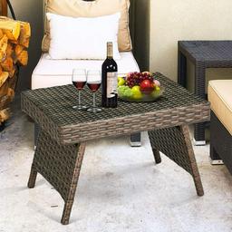 Made of superior rattan material, durable and weather-resistant. Material: Rattan, iron. Outdoor coffee table for porch, patio, deck, yard, or garden. With the feature of folding, portable and easy to storage.
Color: Brown
Material: Rattan, iron
Opening size: 60 x 40 x 40 cm(LxWxH)
Folding size: 60 x 40 x 8 cm(LxWxH)
Weight Capacity: 45 kg
Product weight: 4 kg
Package Includes:
1 xRattan Coffee Table