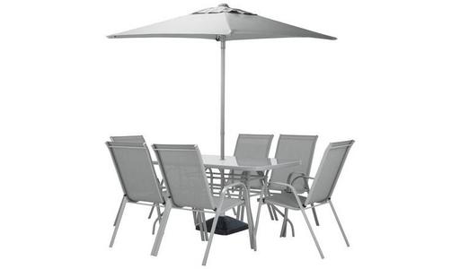 Buy & Sell West Midlands Coventry - Photos for Sicily 6 Seater Metal Patio Set - Grey