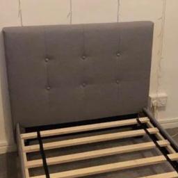 Brand new, single bed
no mattress
Headboard Included
Slats Included

Alpern Single Upholstered Bed Frame