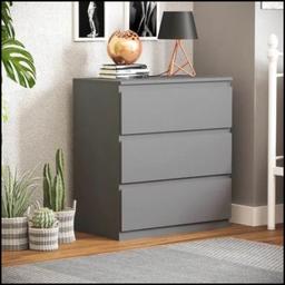 Cunha 3 Drawer 70Cm W Chest Of Drawers Grey chest of drawers
Very similar to IKEA 

77cm H x 70cm W x 40cm D
brand new

Can be assembled 
Currently flat packed