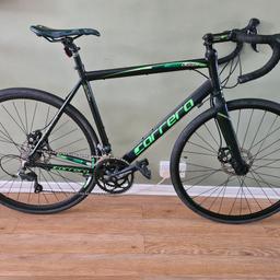 selling a secondhand carrera Vanquish road bike with 700c disc wheels with mechanical disc brakes, 16 speed shimano claris group set, 21" 53cm L frame, FSA crank, maintained & fully cleaned, CHECK OUT MY OTHER AVAILABLE BIKES, willing to part exchange