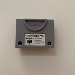 Original Nintendo 64 Controller Pak
(Memory Card)

Technisch einwandfrei !

Sehr Gut erhalten für sein alter.

Abzugeben aufgrund Sammlungsauflösung

Versicherter Versand möglich

Privatverkauf ! Keine Rücknahme !