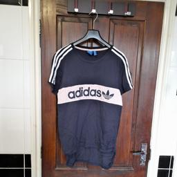 SIZE: 6

BRAND: Adidas Originals

CONDITION: Worn twice, has some marks

INFO: Graphic logo spell out on the front + 3 stripes on arms. Looks quite long, back is longer than front too

--------------------

If need measurements, please ask!

--------------------

COLLECTION (M34 5PZ) or POSTAGE AVAILABLE (via Royal Mail)

--------------------

Audenshaw Gorton Ashton Denton Openshaw Droylsden Manchester Hyde Tameside Reddish Dukinfield Stalybridge ladies womens navy size 4 tshirts top t-shirts 100% cotton size 6