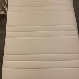Excellent condition. Comes from a very clean home. Just under 1 year old, no stains, spills or marks. IKEA mattress (they’ve now changed mattresses)