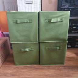 4 Forest Green storage boxes. All in good condition. No breakages and all pieces present. Selling due to colour change!