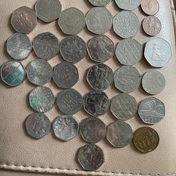 Various 50p coins, please message me for price or offer, collection from B773pg