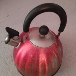 Used whistle kettle. Paint come off from some surface. It's for gas cooker or camping.

collection only please. £3