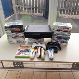 xbox360 plus 38 games including 2 controllers rechargeable wireless