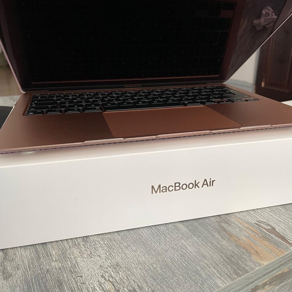 Rose coloured MacBook Air, New condition with box, charger and case included. Suitable for all use, protective covered already attached for you. Used 2-3 times only, however, not needed anymore.
Inbox me for more details.
No time wasters :)

(DELIVERY PRICE DEPENDS ON AREA)
