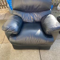 Black leather recliner chair 
Collection only from Dawley