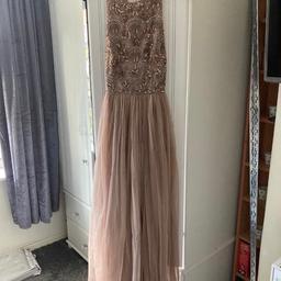 Beautiful champagne/copper colour bridesmaid dress size 6. Worn once
